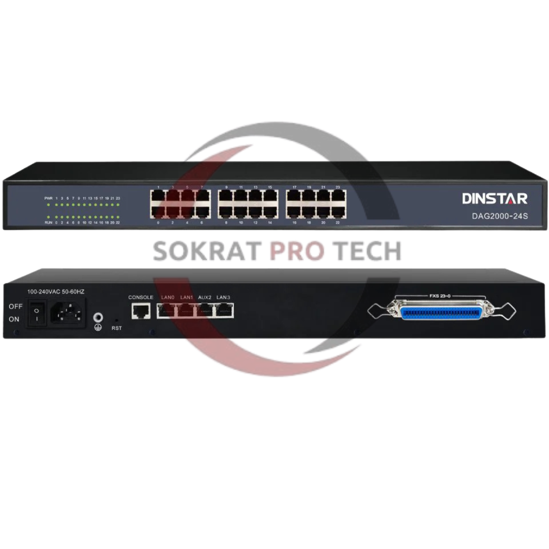 Dinstar DAG2000-24S 24 FXS Analog VoIP Gateway