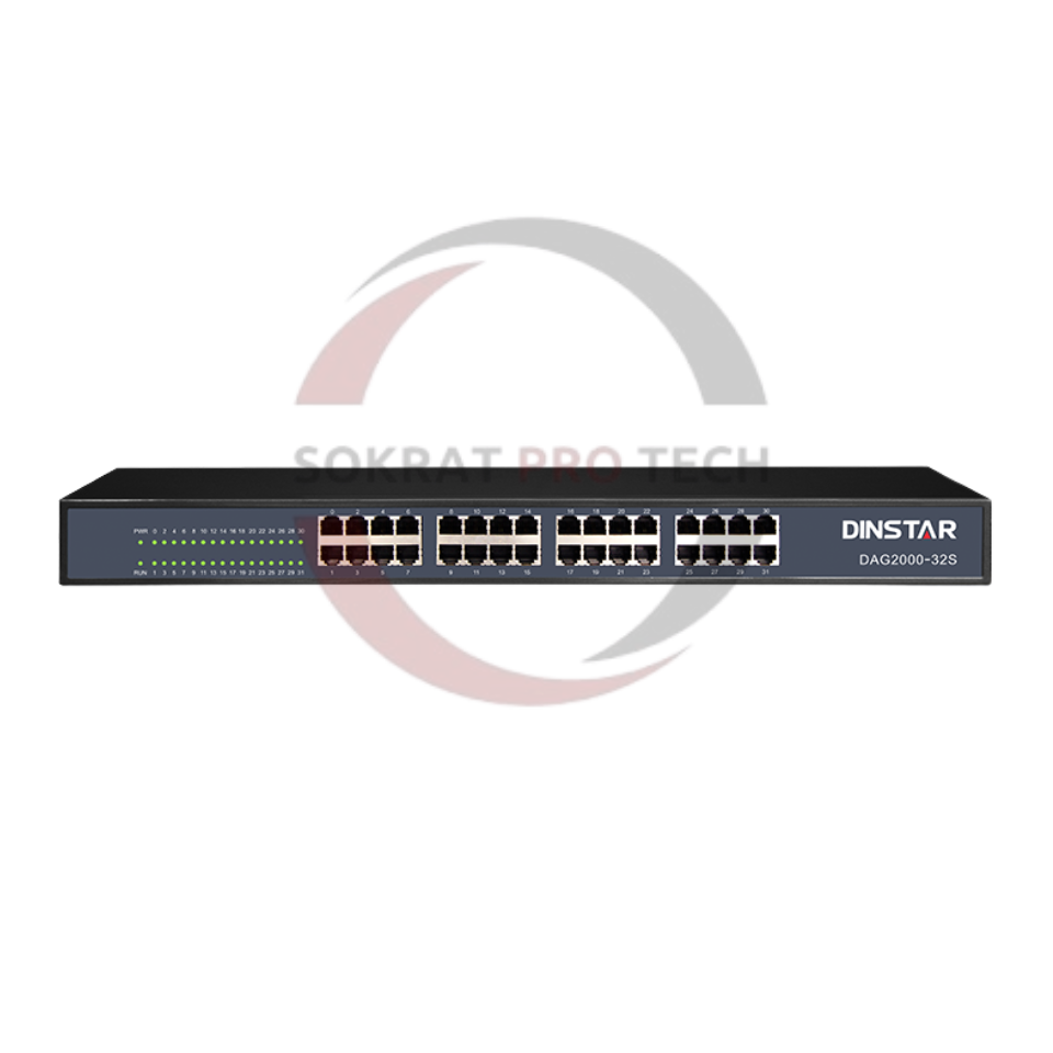 Dinstar DAG2000-32S 32 FXS Analog VoIP Gateway