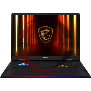 MSI Raider 18 HX AI A2XWJG Gaming Laptop Intel Core Ultra 9 285HX 2TB SSD 64GB Ram Nvidia GeForce RTX 5090 24GB 18” Inch UHD+ Win.11- Black