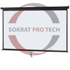 Portable Manual Wall Screen Pull Down Projector Screen 213 x 213 cm