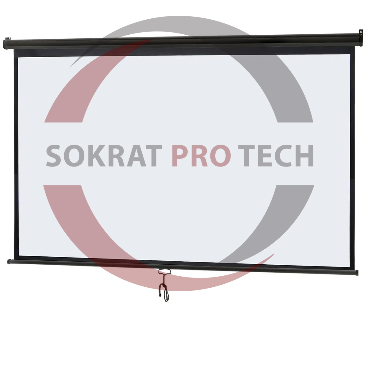 Portable Manual Wall Screen Pull Down Projector Screen 213 x 213 cm